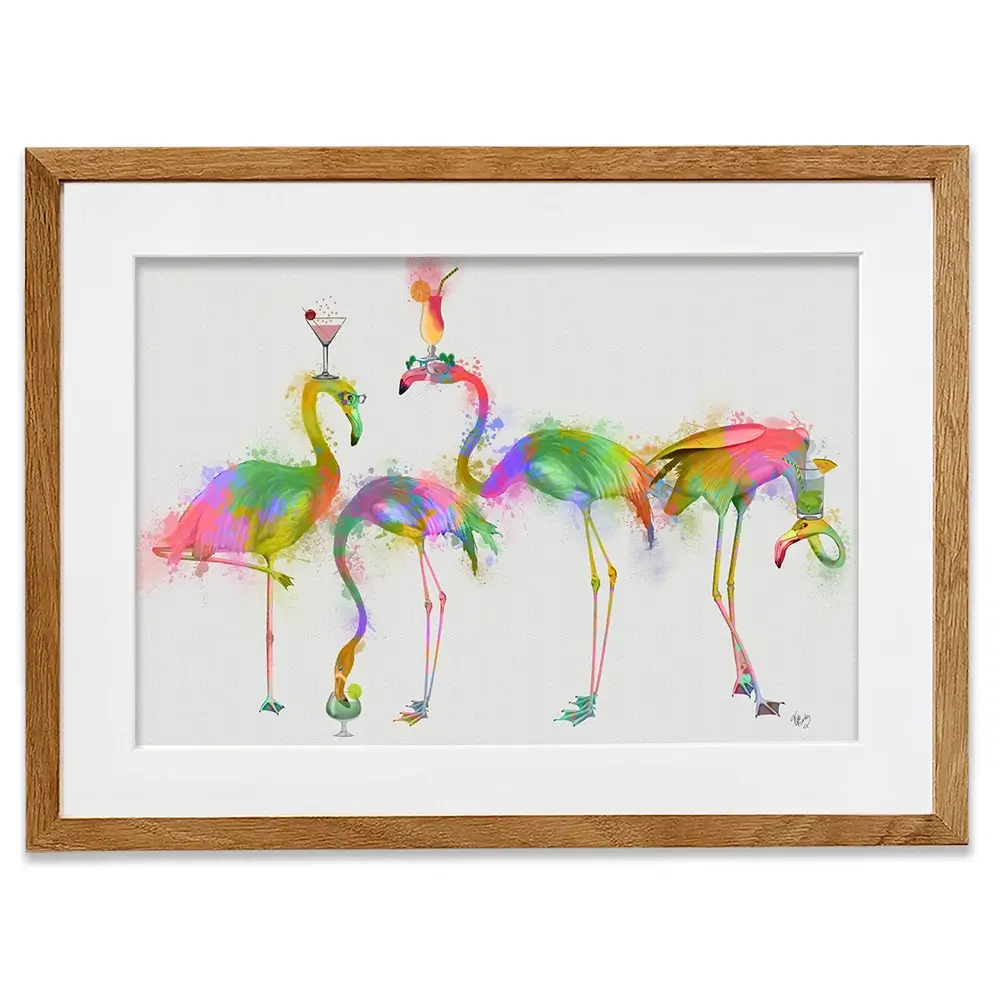 Rainbow Splash Cocktail Party Framed Art Print Rainbow Splash Cocktail Party Framed Art Print wall art product Fab Funky