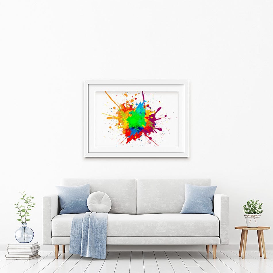 Rainbow Splash Framed Art Print wall art product Mrspopman1985 / Shutterstock