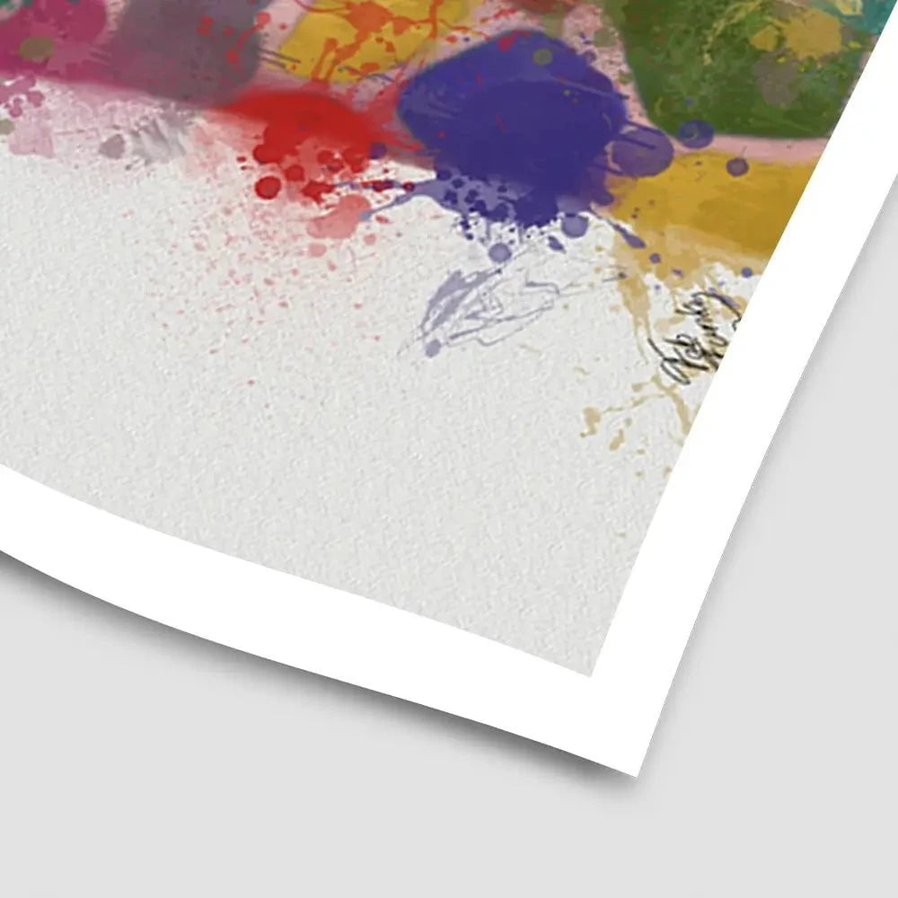 Rainbow Splash Giraffe Trio Art Print Rainbow Splash Giraffe Trio Art Print wall art product Fab Funky