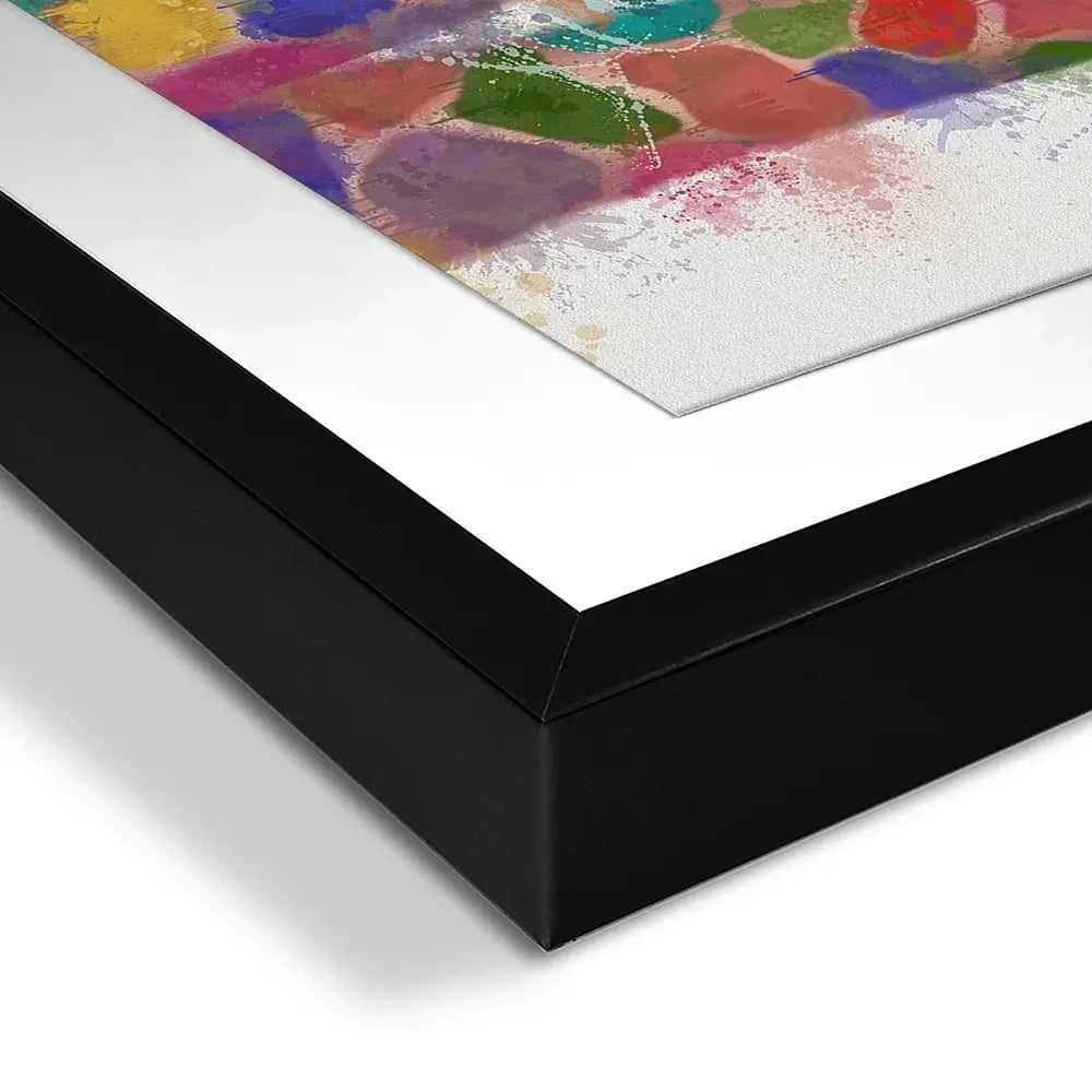 Rainbow Splash Giraffe Trio Framed Art Print Rainbow Splash Giraffe Trio Framed Art Print wall art product Fab Funky