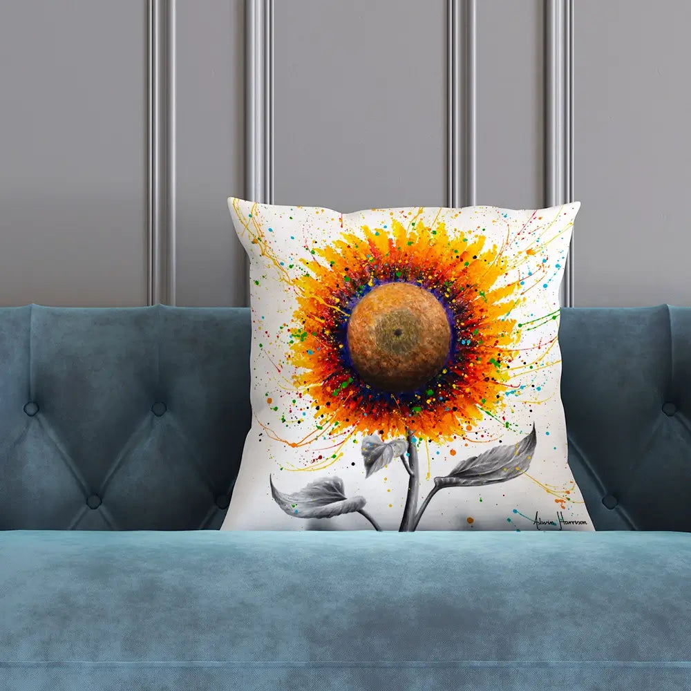 Rainbow Sunflower Cushion Rainbow Sunflower Cushion wall art product Ashvin Harrison