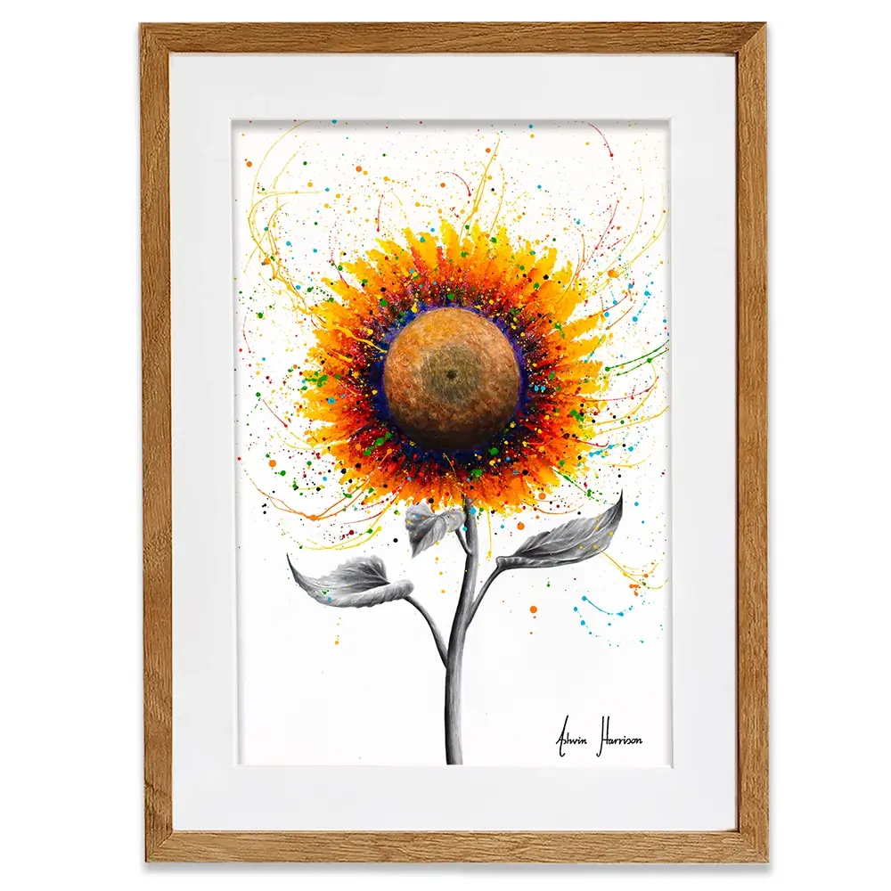 Rainbow Sunflower Framed Art Print Rainbow Sunflower Framed Art Print wall art product Ashvin Harrison