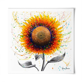 Rainbow Sunflower Square Art Print Rainbow Sunflower Square Art Print wall art product Ashvin Harrison