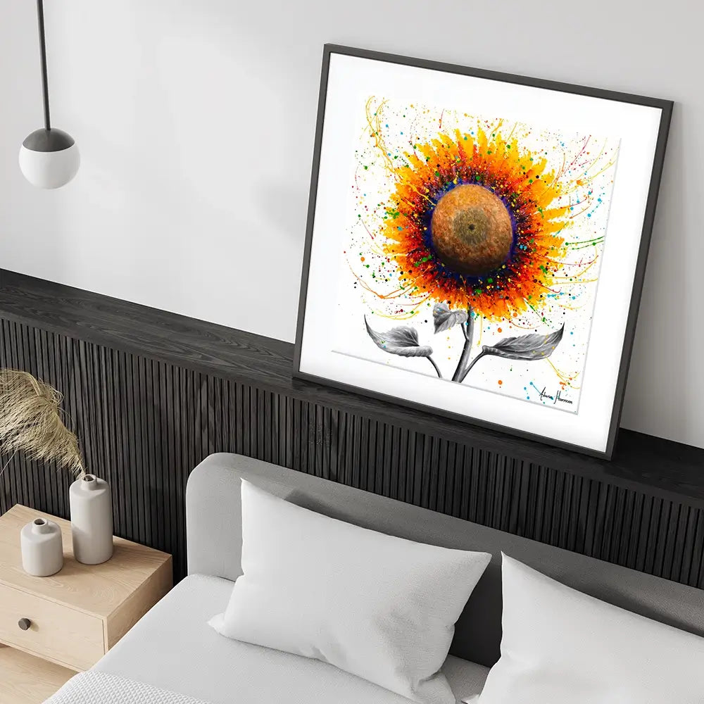 Rainbow Sunflower Square Framed Art Print Rainbow Sunflower Square Framed Art Print wall art product Ashvin Harrison