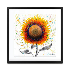 Rainbow Sunflower Square Framed Art Print Rainbow Sunflower Square Framed Art Print wall art product Ashvin Harrison