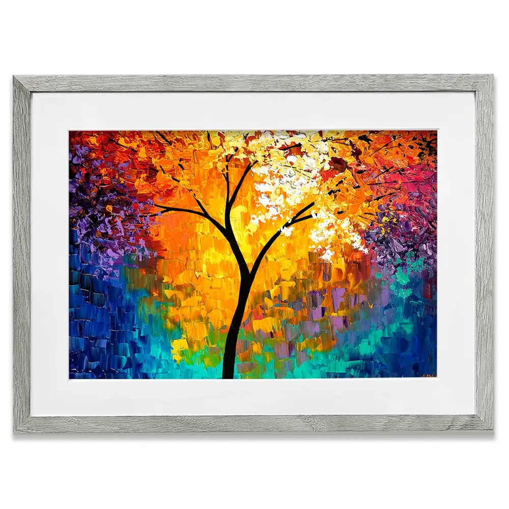 Rainbow Tree Of Life Framed Art Print Rainbow Tree Of Life Framed Art Print wall art product Osnat Tzadok