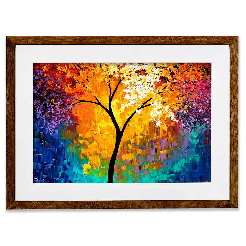 Rainbow Tree Of Life Framed Art Print Rainbow Tree Of Life Framed Art Print wall art product Osnat Tzadok