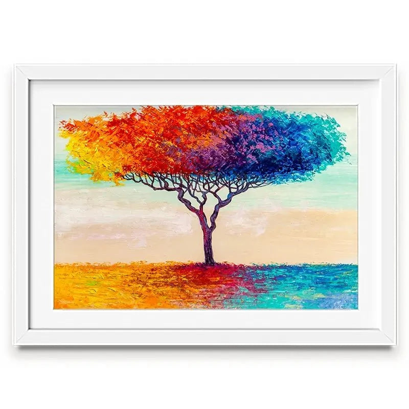 Rainbow Tree Oil Painting Framed Art Print Rainbow Tree Oil Painting Framed Art Print wall art product S-BELOV / Shutterstock