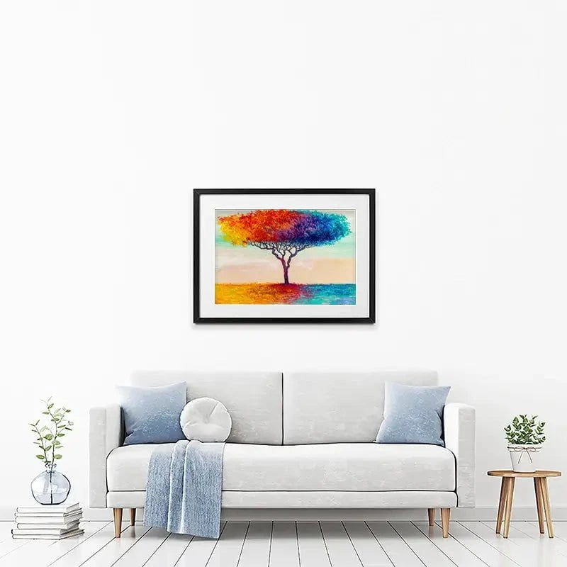 Rainbow Tree Oil Painting Framed Art Print Rainbow Tree Oil Painting Framed Art Print wall art product S-BELOV / Shutterstock