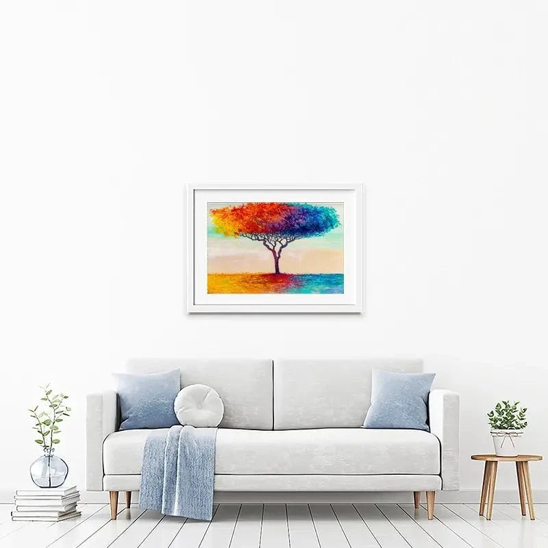Rainbow Tree Oil Painting Framed Art Print Rainbow Tree Oil Painting Framed Art Print wall art product S-BELOV / Shutterstock