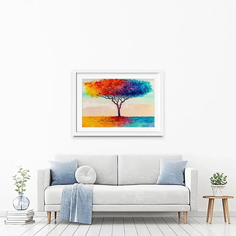 Rainbow Tree Oil Painting Framed Art Print Rainbow Tree Oil Painting Framed Art Print wall art product S-BELOV / Shutterstock