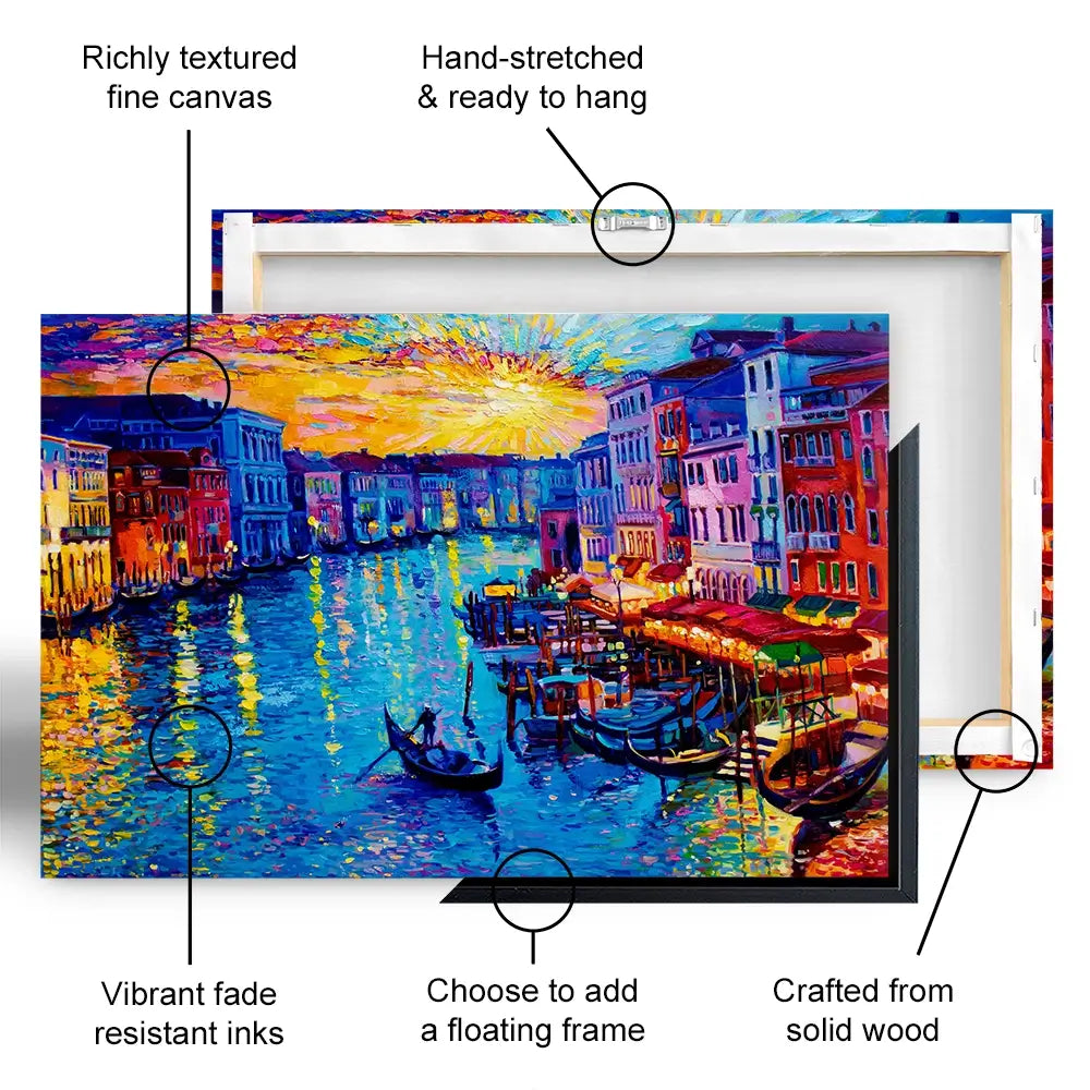 Rainbow Venice Canvas Print Rainbow Venice Canvas Print wall art product Ivailo Nikolov / Shutterstock