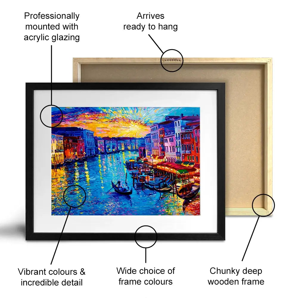 Rainbow Venice Framed Art Print Rainbow Venice Framed Art Print wall art product Ivailo Nikolov / Shutterstock