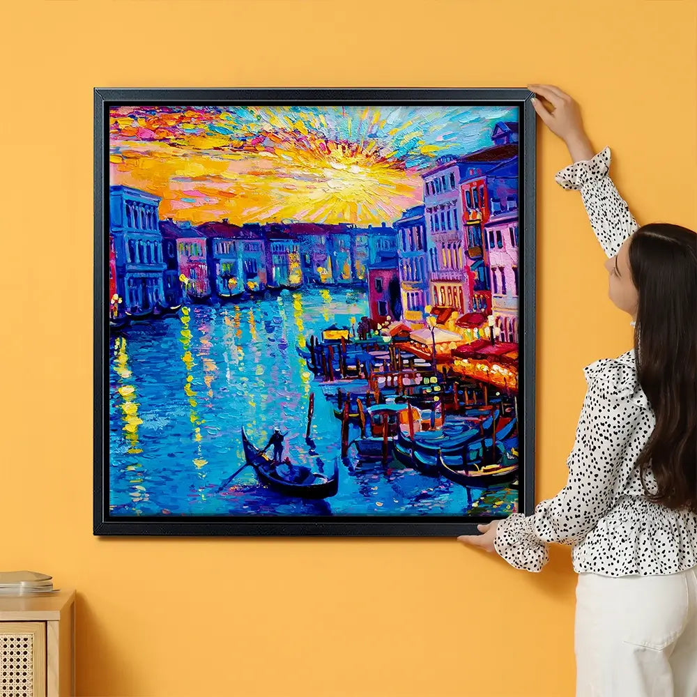 Rainbow Venice Oversized Canvas Print Rainbow Venice Oversized Canvas Print wall art product Art Print Shop