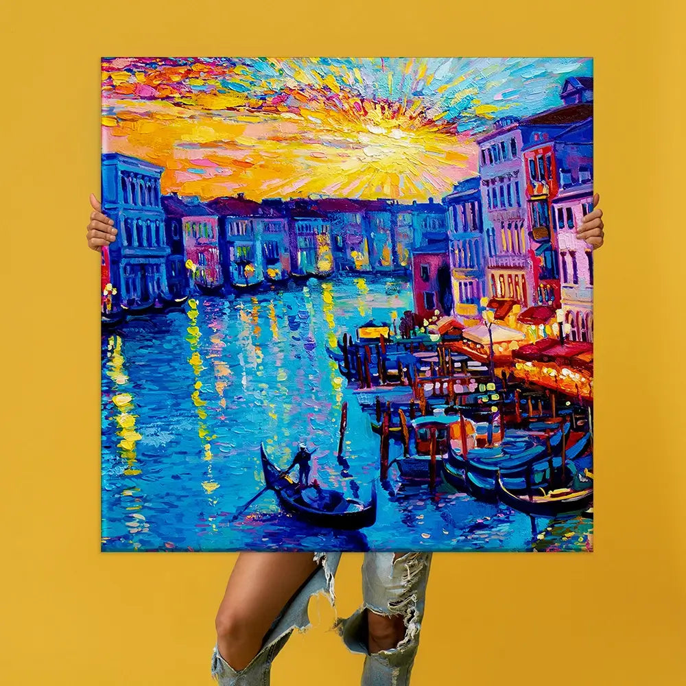Rainbow Venice Oversized Canvas Print Rainbow Venice Oversized Canvas Print wall art product Art Print Shop
