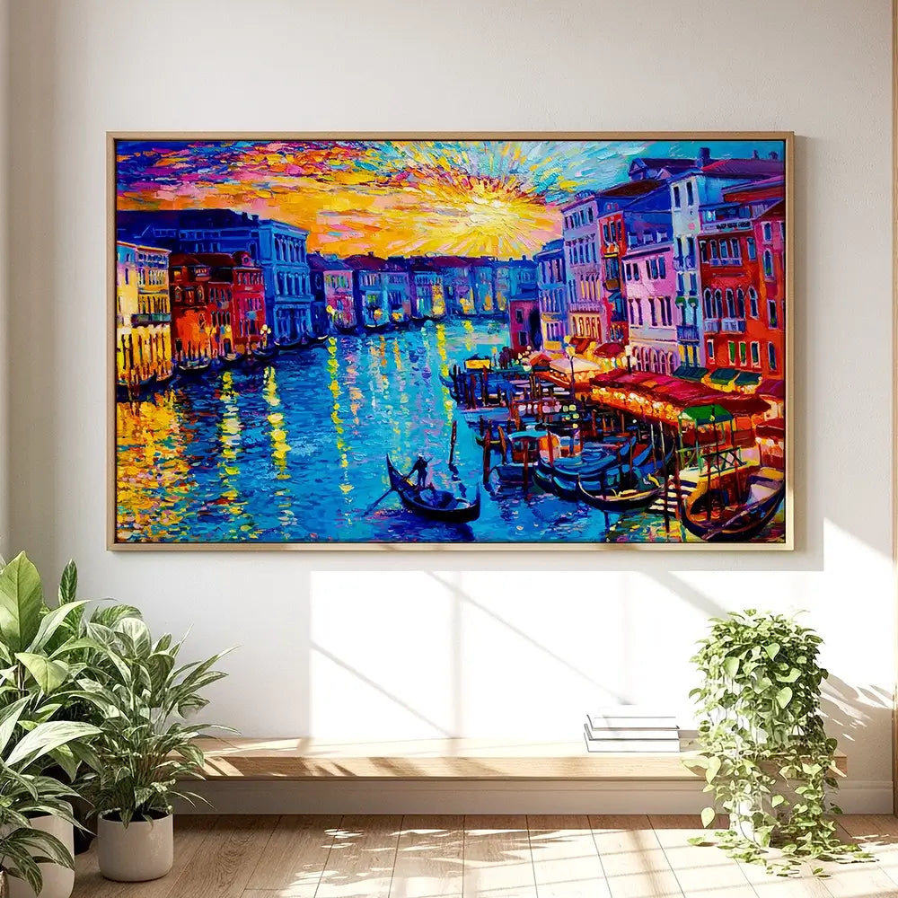 Rainbow Venice Oversized Canvas Print Rainbow Venice Oversized Canvas Print wall art product Art Print Shop
