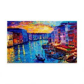 Rainbow Venice Oversized Canvas Print Rainbow Venice Oversized Canvas Print wall art product Art Print Shop