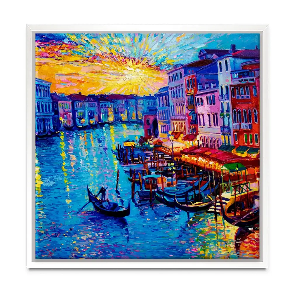 Rainbow Venice Square Canvas Print Rainbow Venice Square Canvas Print wall art product Ivailo Nikolov / Shutterstock