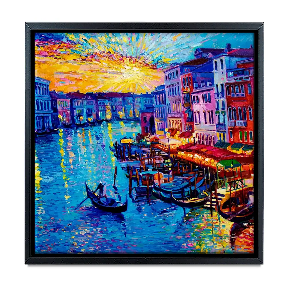 Rainbow Venice Square Canvas Print Rainbow Venice Square Canvas Print wall art product Ivailo Nikolov / Shutterstock