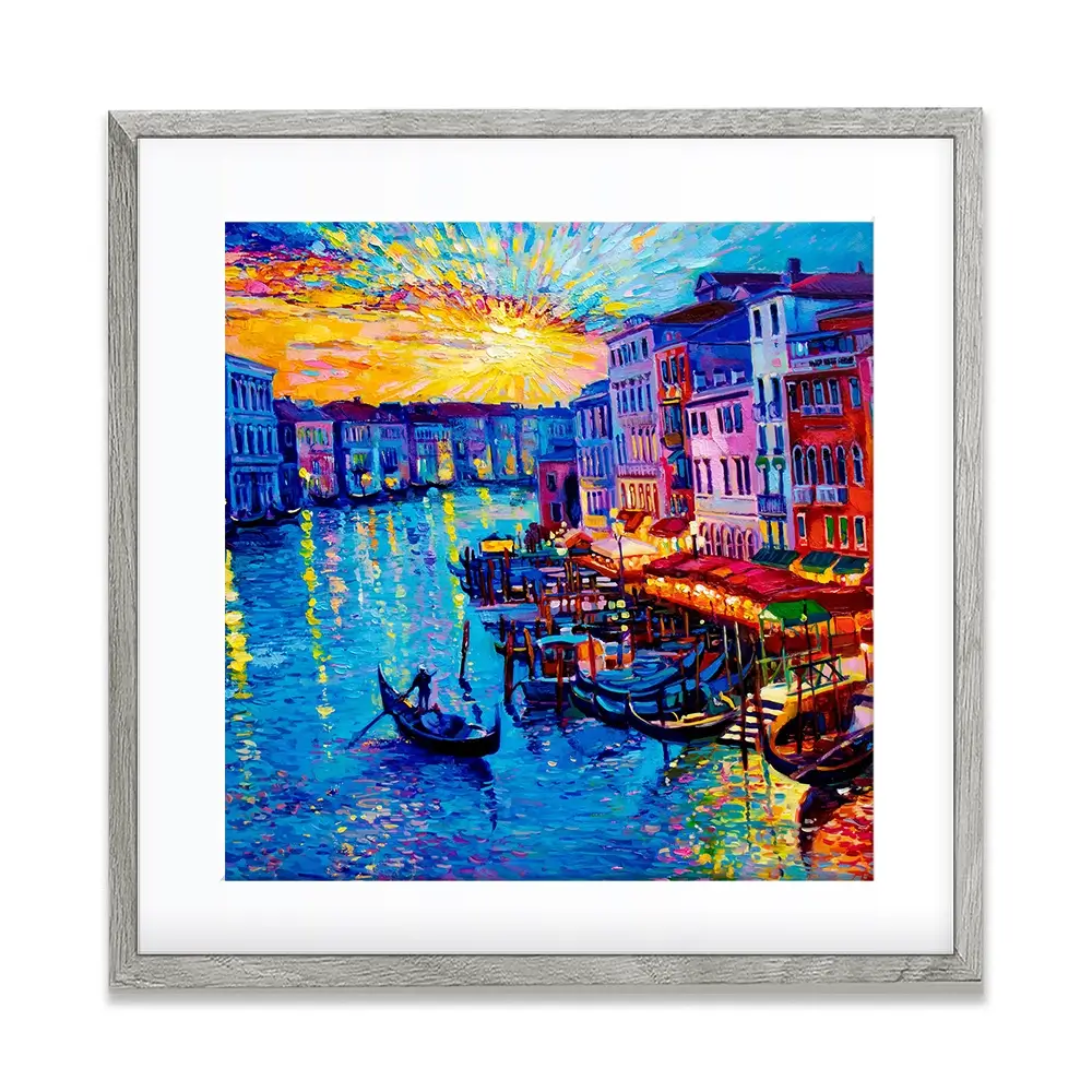 Rainbow Venice Square Framed Art Print Rainbow Venice Square Framed Art Print wall art product Ivailo Nikolov / Shutterstock