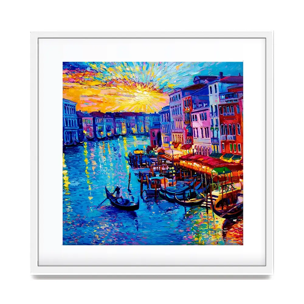 Rainbow Venice Square Framed Art Print Rainbow Venice Square Framed Art Print wall art product Ivailo Nikolov / Shutterstock