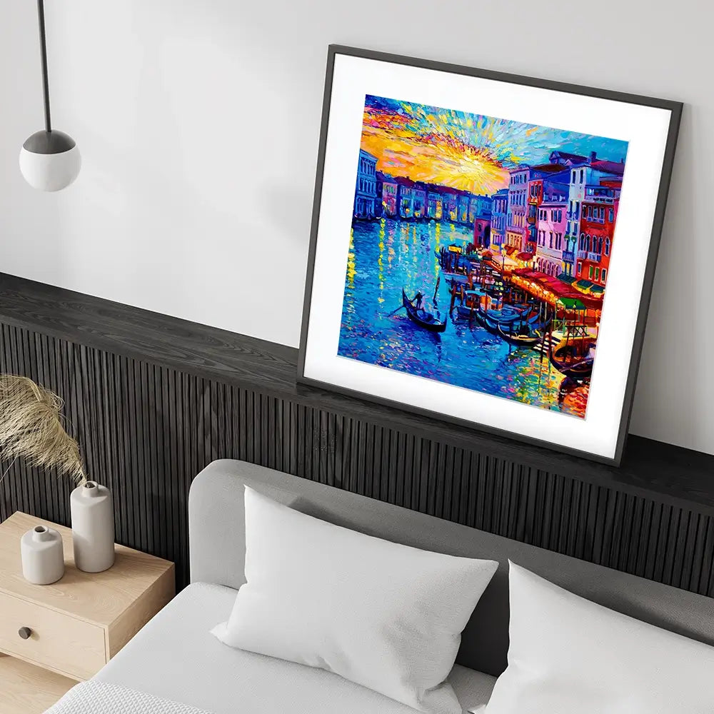 Rainbow Venice Square Framed Art Print Rainbow Venice Square Framed Art Print wall art product Ivailo Nikolov / Shutterstock