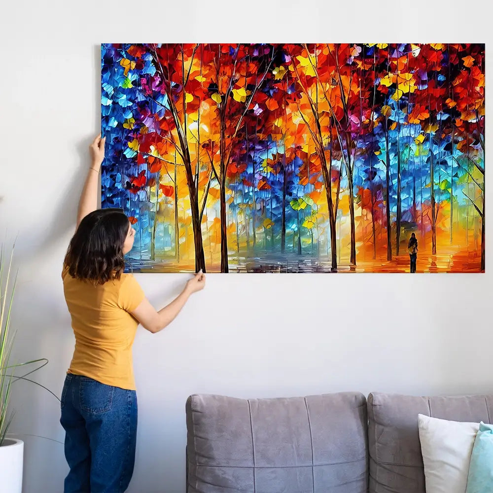 Rainbow Walks Oversized Canvas Print Rainbow Walks Oversized Canvas Print wall art product Art Print Shop