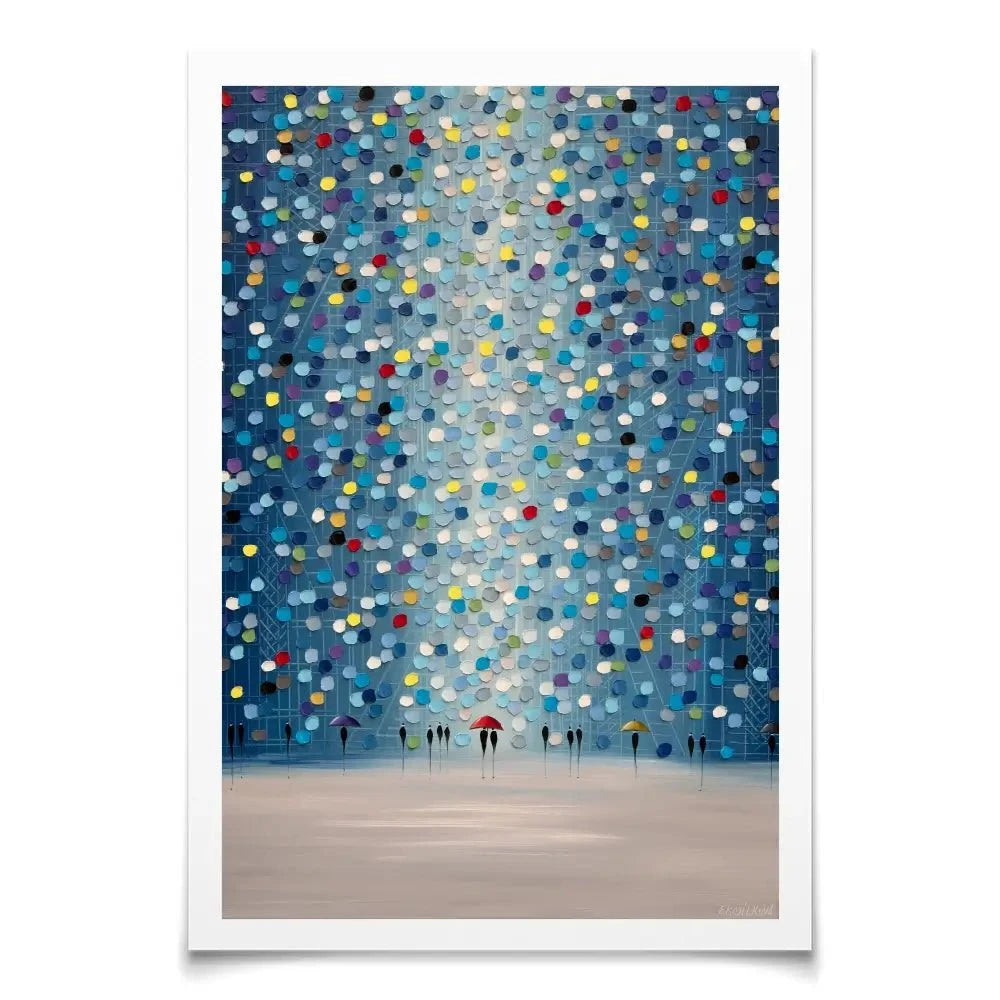 Raindrop Confetti Art Print Raindrop Confetti Art Print wall art product Ekaterina Ermilkina