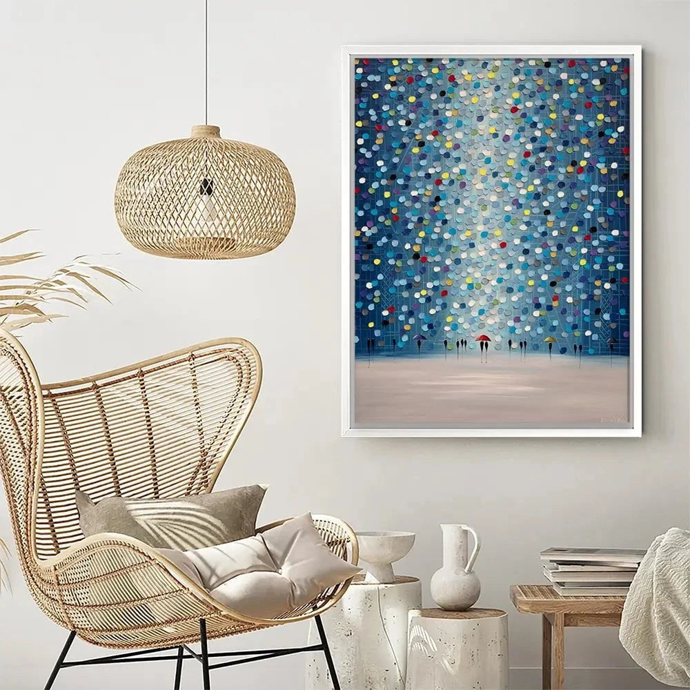Raindrop Confetti Canvas Print Raindrop Confetti Canvas Print wall art product Ekaterina Ermilkina