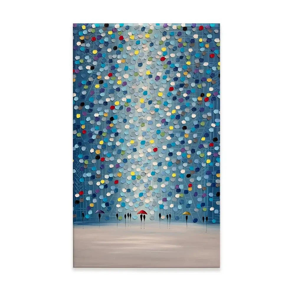 Raindrop Confetti Canvas Print Raindrop Confetti Canvas Print wall art product Ekaterina Ermilkina