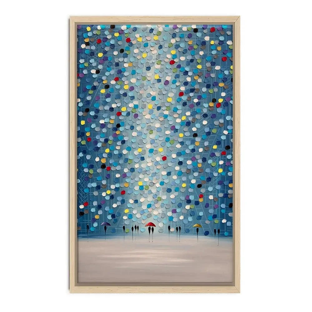 Raindrop Confetti Canvas Print Raindrop Confetti Canvas Print wall art product Ekaterina Ermilkina