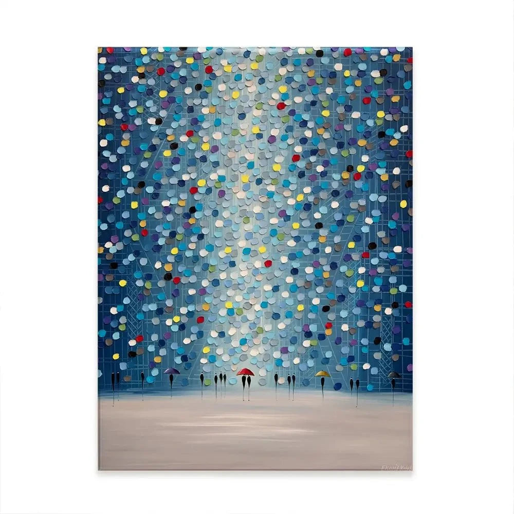 Raindrop Confetti Canvas Print Raindrop Confetti Canvas Print wall art product Ekaterina Ermilkina