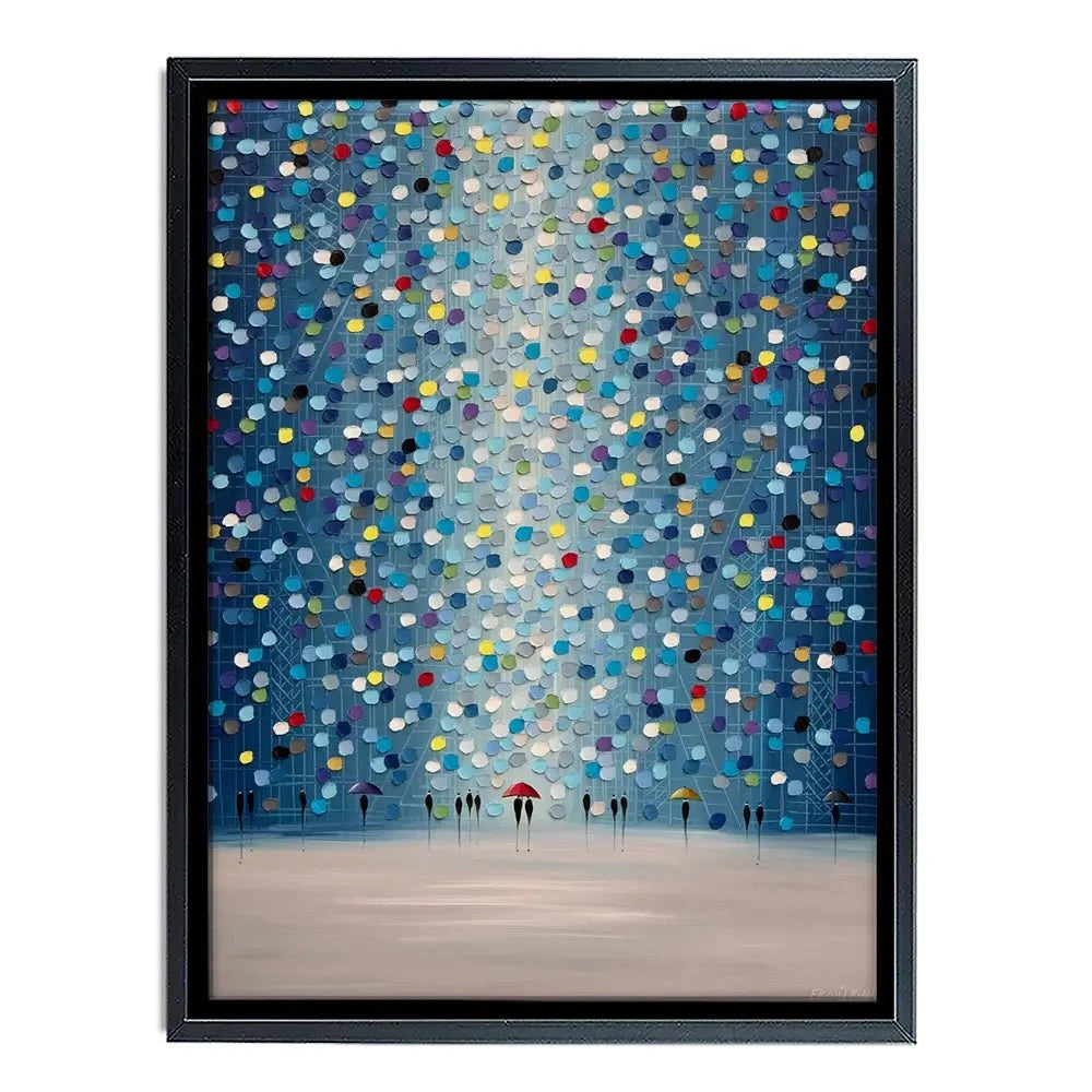 Raindrop Confetti Canvas Print Raindrop Confetti Canvas Print wall art product Ekaterina Ermilkina