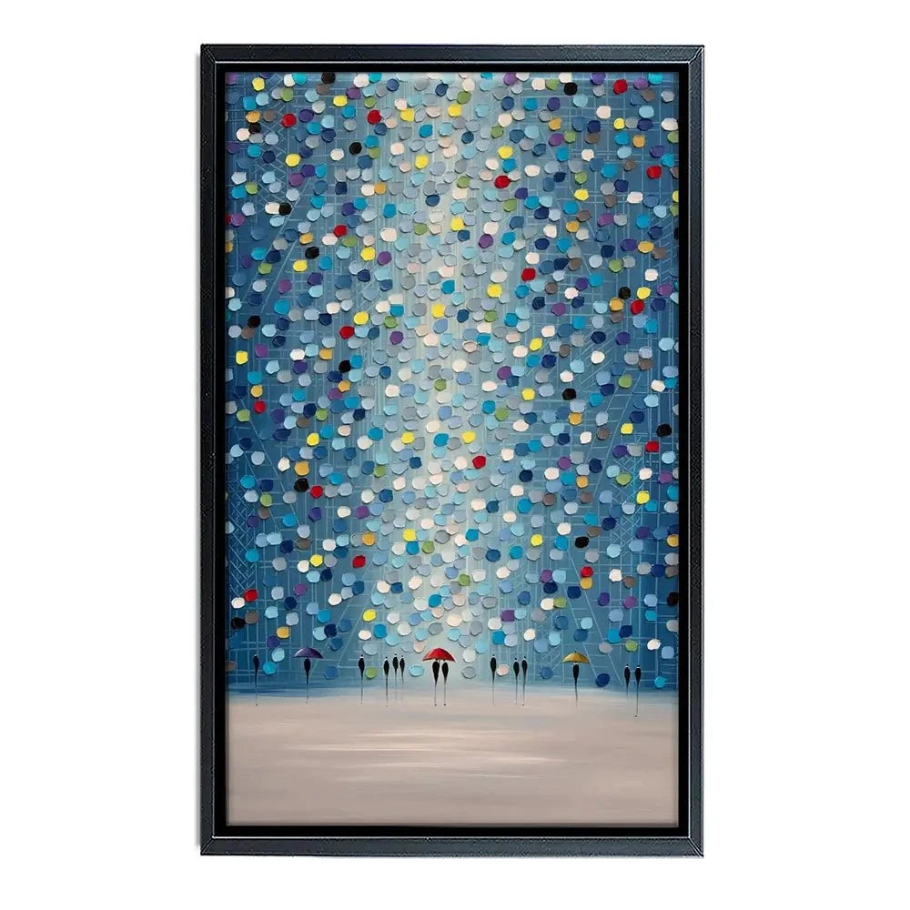 Raindrop Confetti Canvas Print Raindrop Confetti Canvas Print wall art product Ekaterina Ermilkina