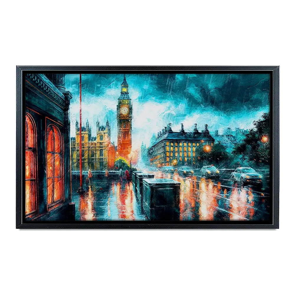 Raining In London Canvas Print Raining In London Canvas Print wall art product Art Print Shop