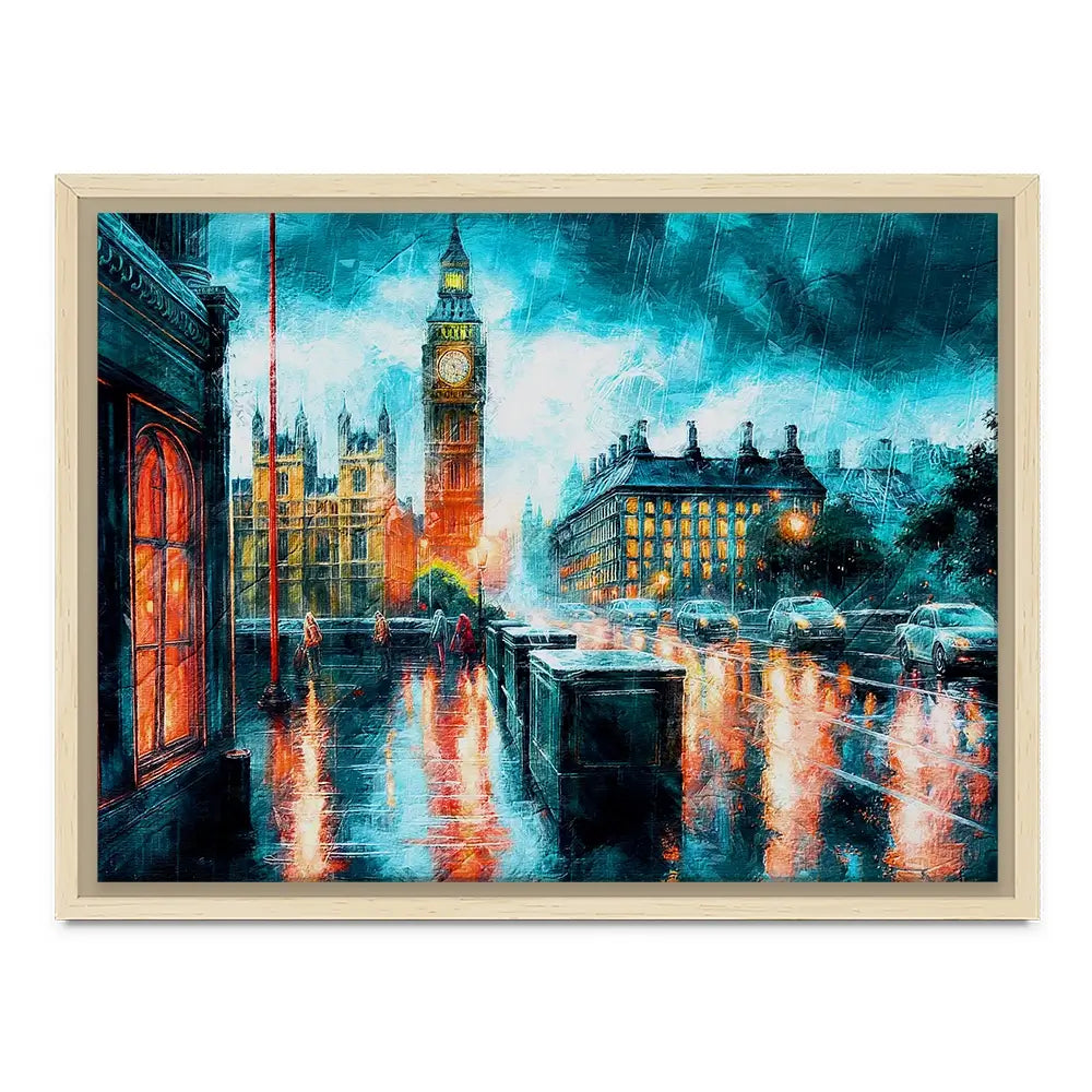 Raining In London Canvas Print Raining In London Canvas Print wall art product Art Print Shop