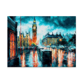 Raining In London Canvas Print Raining In London Canvas Print wall art product Art Print Shop
