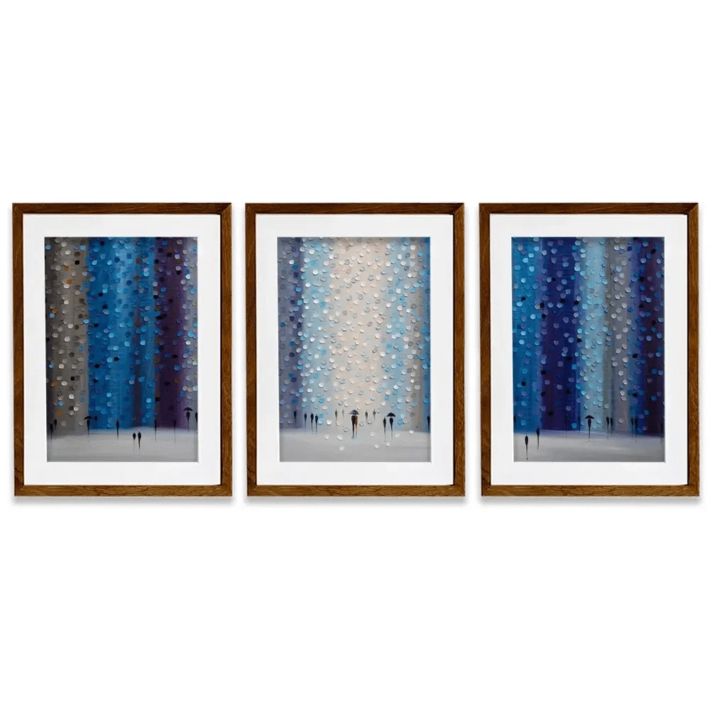 Rainy City For Us Framed Art Print Trio Rainy City For Us Framed Art Print Trio wall art product Ekaterina Ermilkina