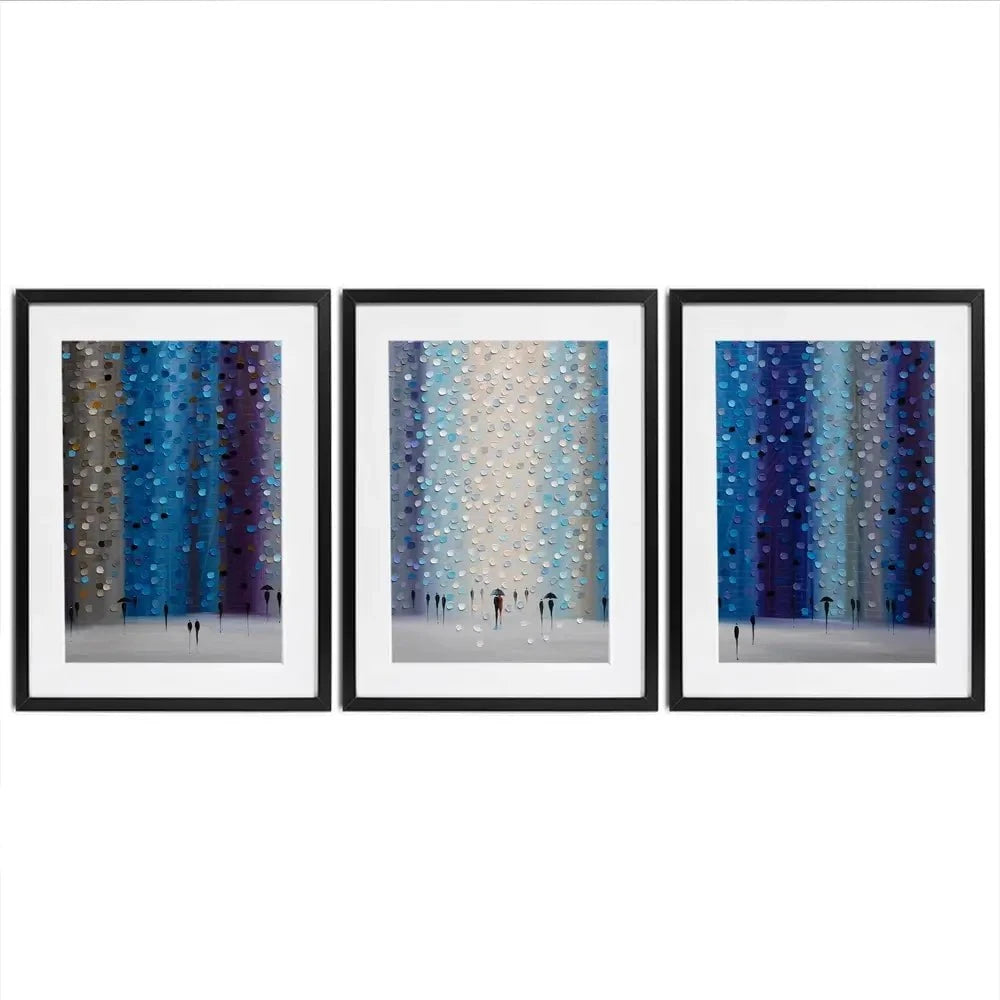 Rainy City For Us Framed Art Print Trio Rainy City For Us Framed Art Print Trio wall art product Ekaterina Ermilkina