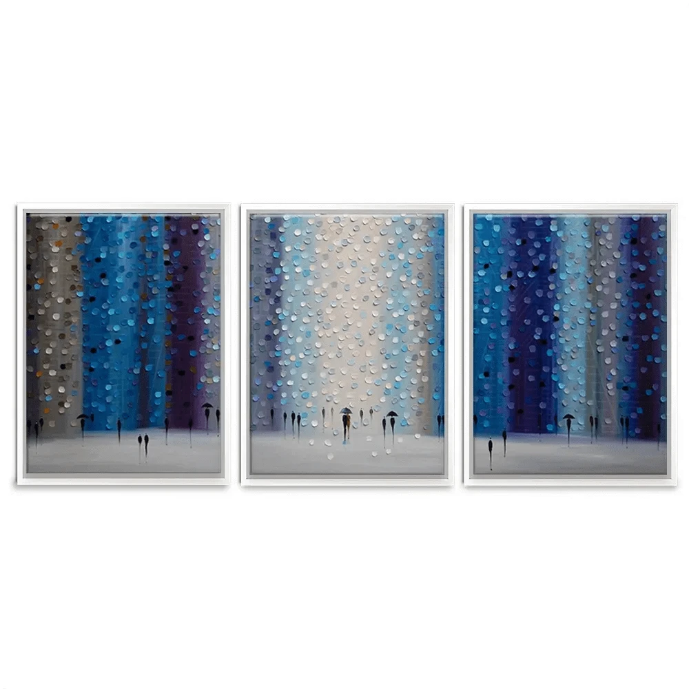 Rainy City For Us Trio Canvas Print Rainy City For Us Trio Canvas Print wall art product Ekaterina Ermilkina