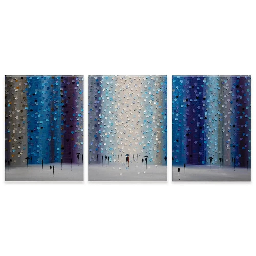 Rainy City For Us Trio Canvas Print Rainy City For Us Trio Canvas Print wall art product Ekaterina Ermilkina