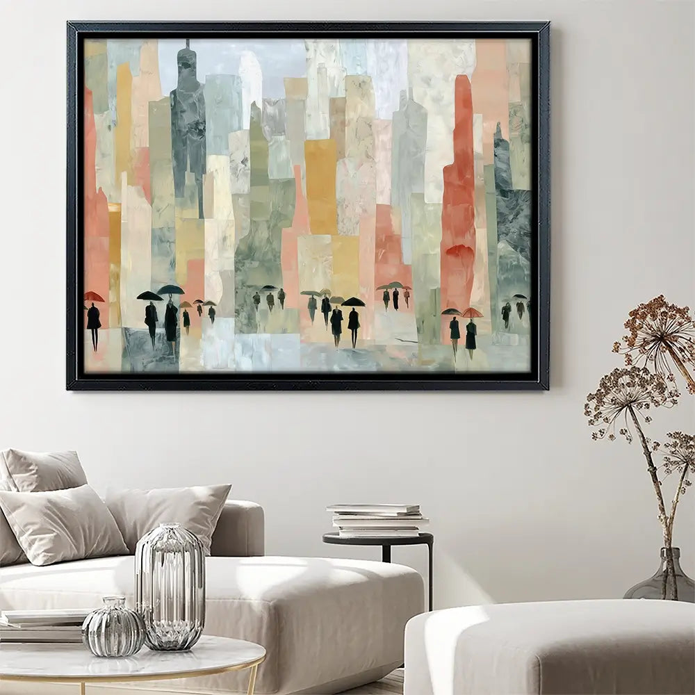 Rainy City Streets Canvas Print Rainy City Streets Canvas Print wall art product Chromatic Storm Studio