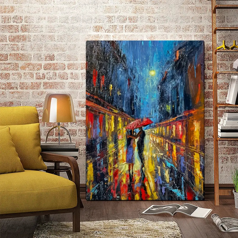 Rainy Date Night Canvas Print Rainy Date Night Canvas Print wall art product David Alexander Elder