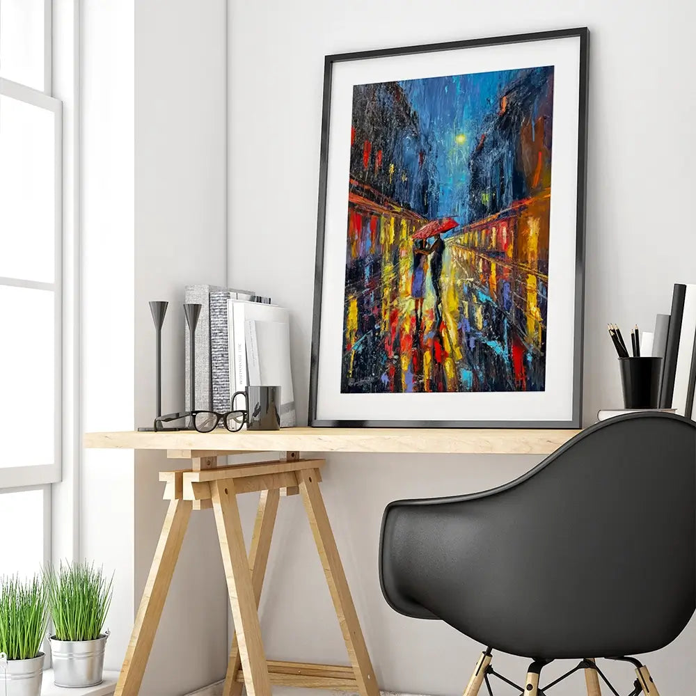 Rainy Date Night Framed Art Print Rainy Date Night Framed Art Print wall art product David Alexander Elder