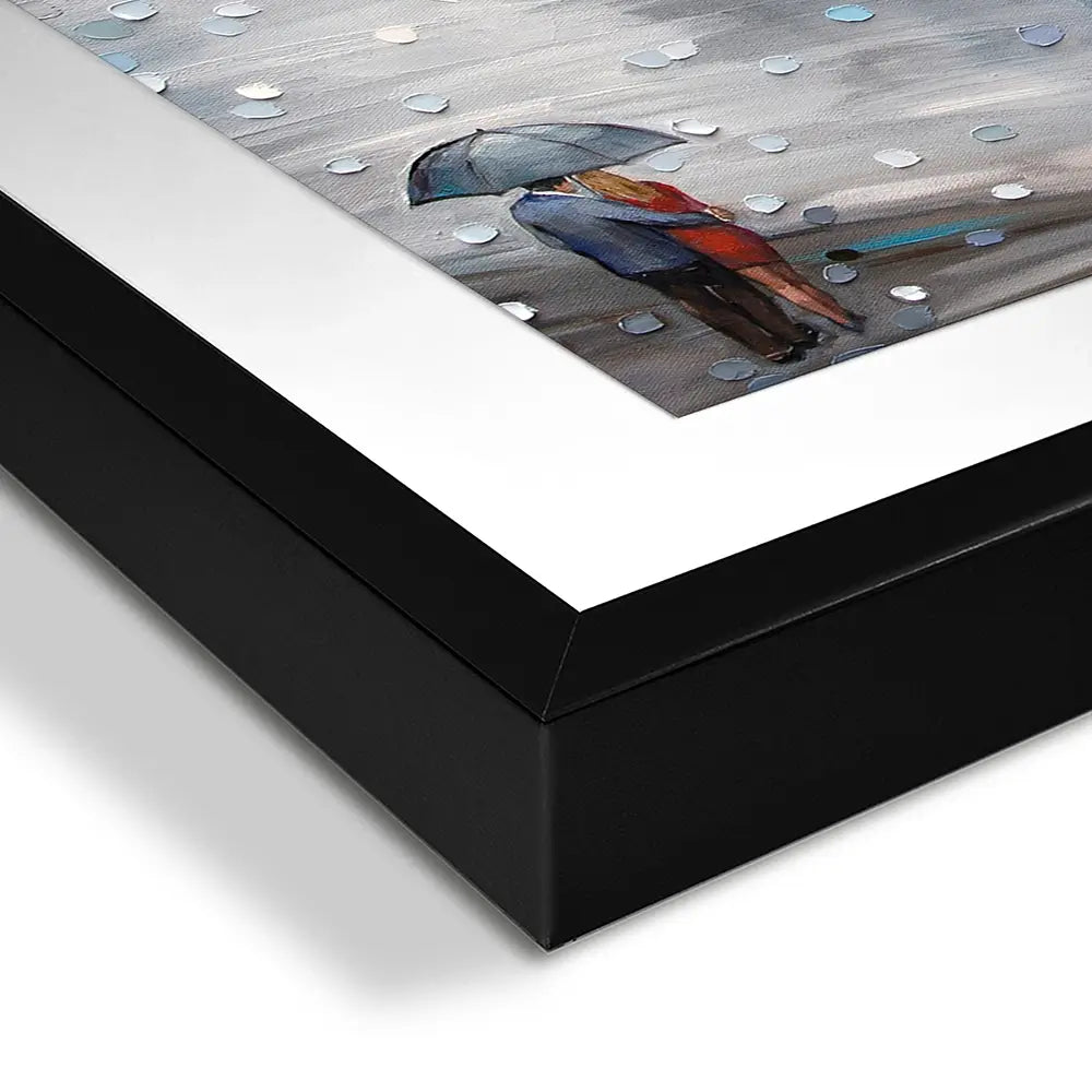 Rainy Date With The Bridge View Square Framed Art Print Rainy Date With The Bridge View Square Framed Art Print wall art product Ekaterina Ermilkina