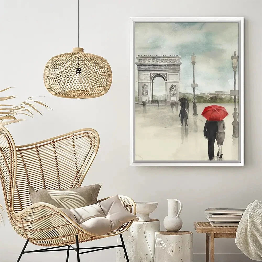 Rainy Day Lovers In Paris 2 Canvas Print Rainy Day Lovers In Paris 2 Canvas Print wall art product Art Print Shop