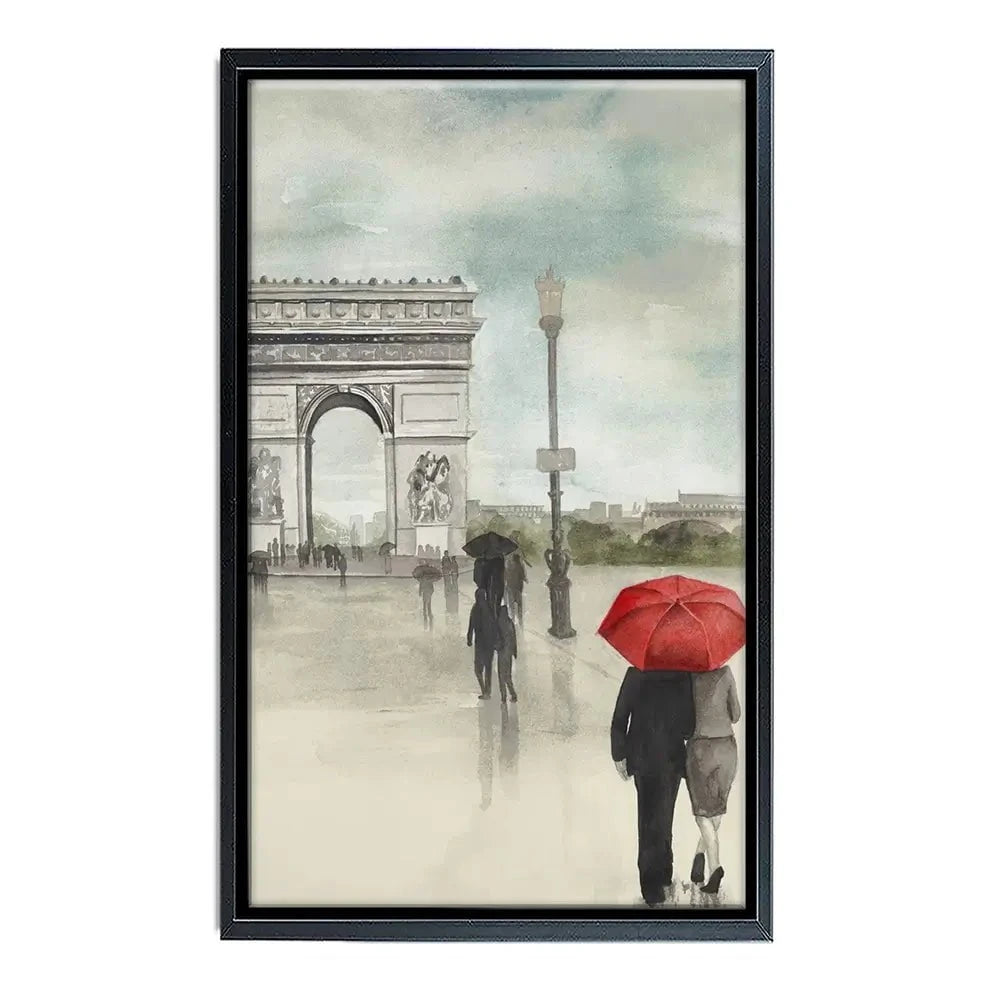 Rainy Day Lovers In Paris 2 Canvas Print Rainy Day Lovers In Paris 2 Canvas Print wall art product Art Print Shop