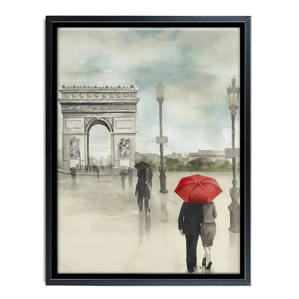 Rainy Day Lovers In Paris 2 Canvas Print Rainy Day Lovers In Paris 2 Canvas Print wall art product Art Print Shop