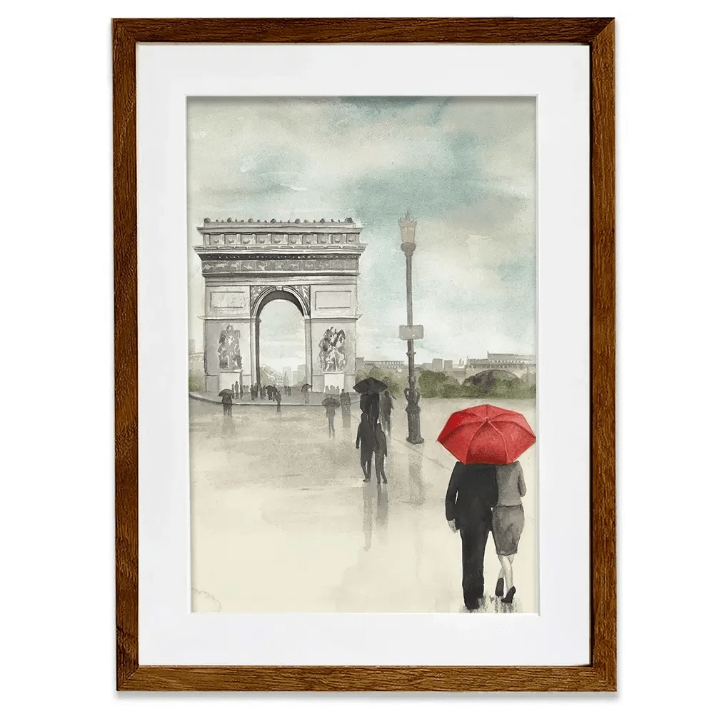 Rainy Day Lovers In Paris 2 Framed Art Print Rainy Day Lovers In Paris 2 Framed Art Print wall art product Art Print Shop