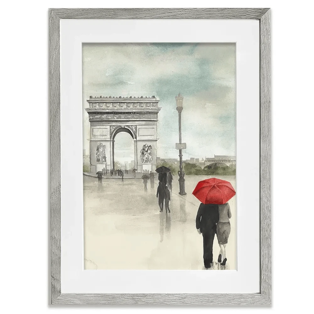 Rainy Day Lovers In Paris 2 Framed Art Print Rainy Day Lovers In Paris 2 Framed Art Print wall art product Art Print Shop